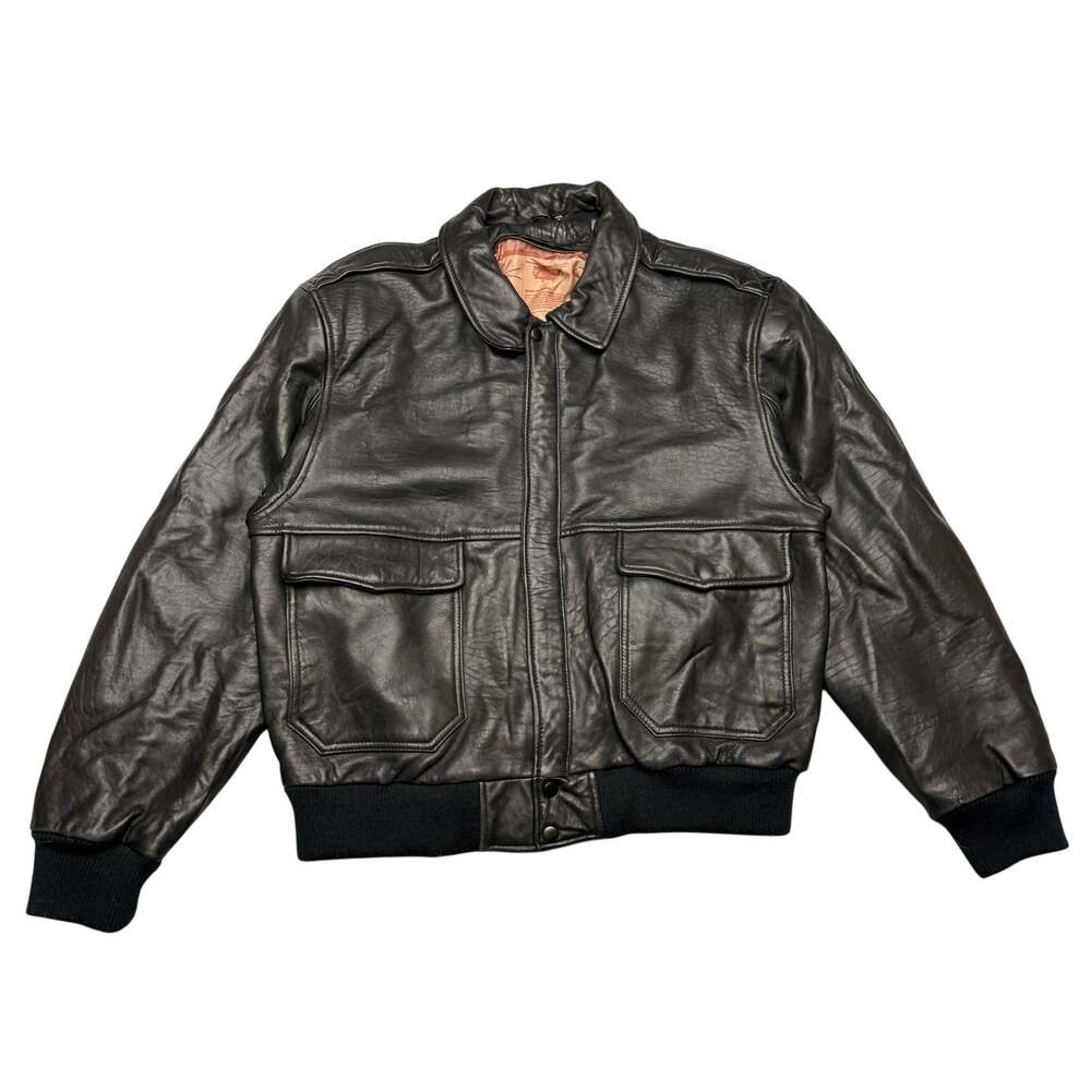Vintage 90s Leather A-2 Flight Bomber Jacket Men's 25x26 Aviator Golf War